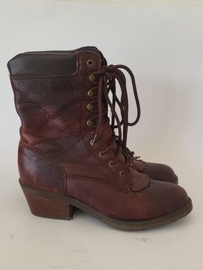 Double-H Women's **Leather Western Work Boots** Size 8